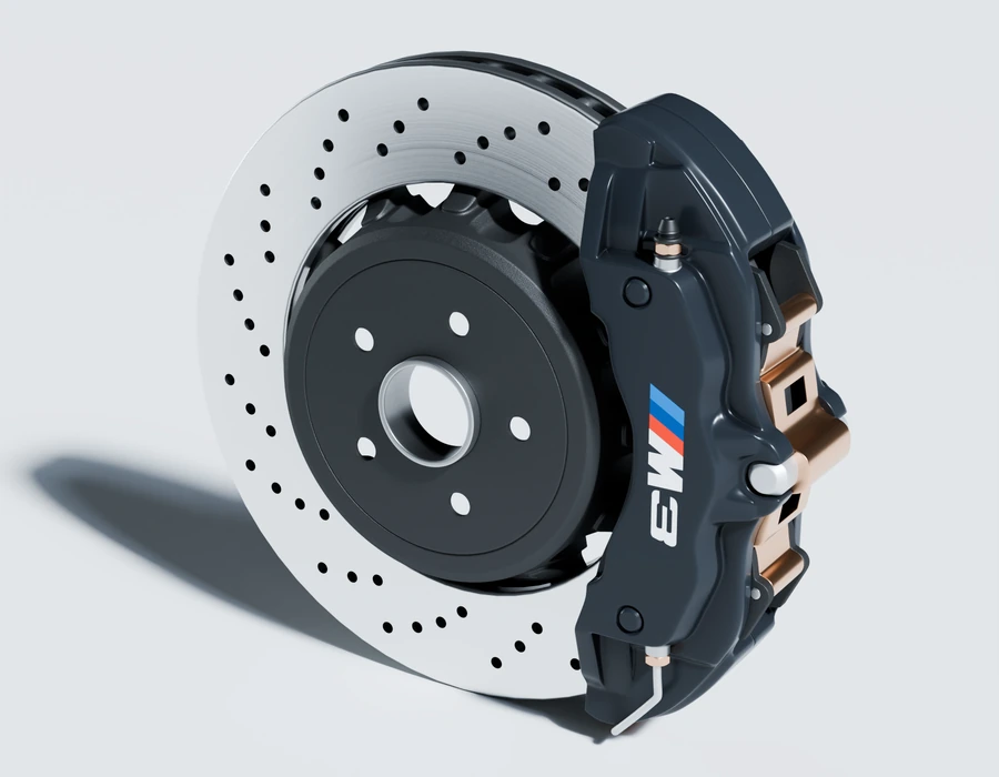Brake disc, caliper and pads